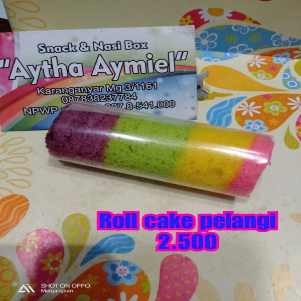 Roll Cake Pelangi