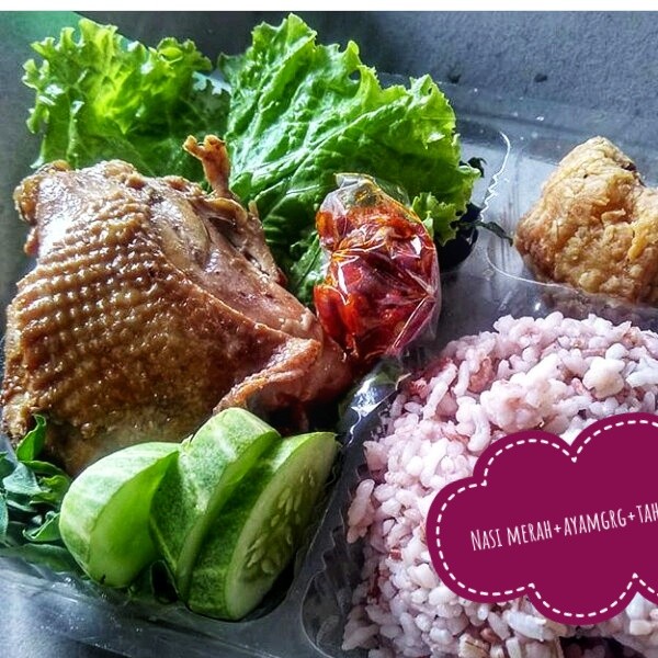 Nasi merah+ayam