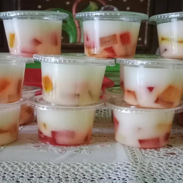 Puding santan mozaik